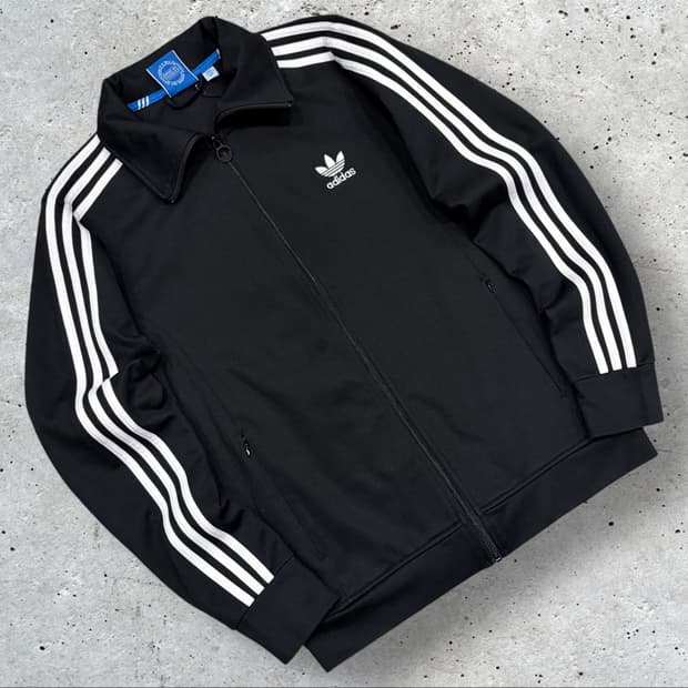 [100] 17s 아디다스 유로파 삼선 트랙탑 져지 블랙 C337