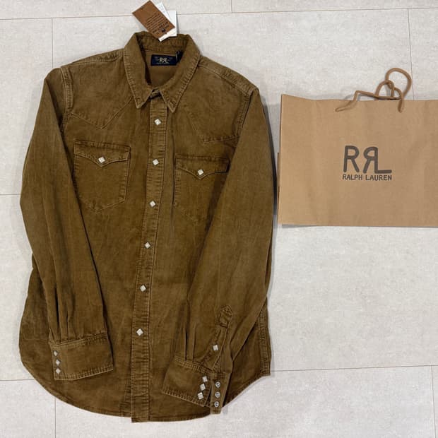 RRL 코듀로이 웨스턴셔츠 L사이즈