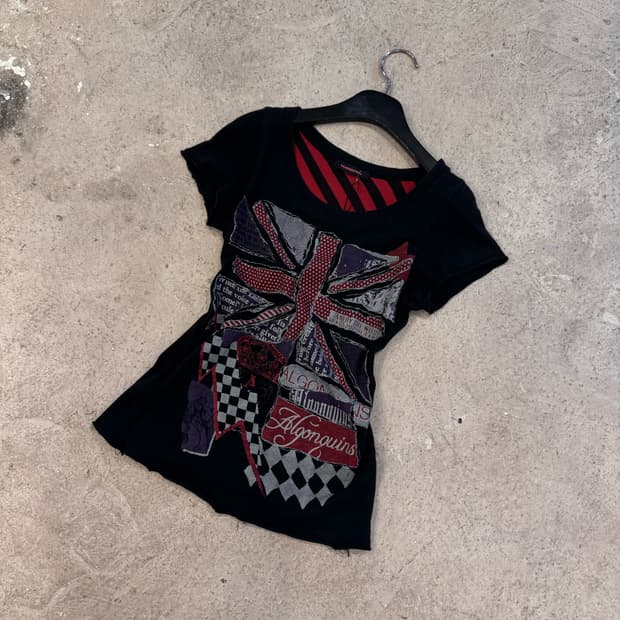 ALGONQUINS 유니온잭 그런지 반팔