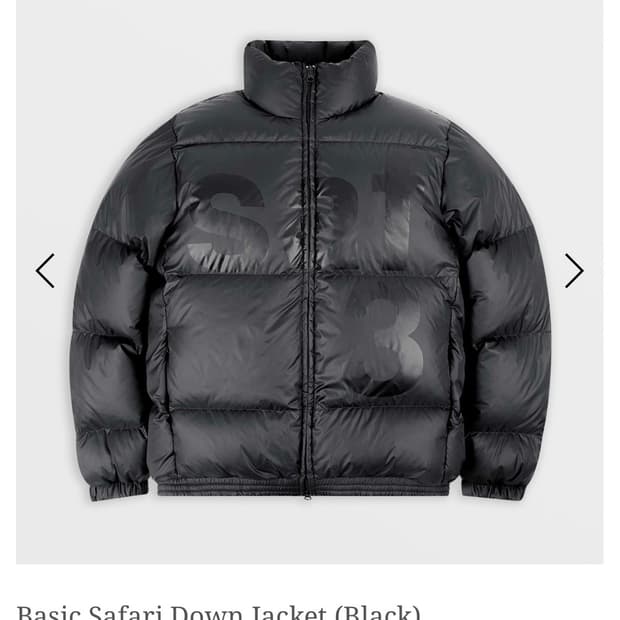 사파리스팟 BASIC SAFARI DOWN JACKET 블랙 1사이즈