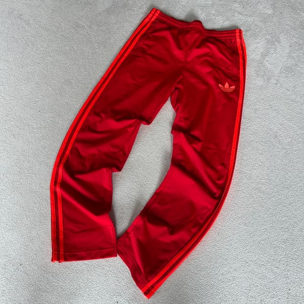 아디다스 삼선 트레이닝 바지 레드 s