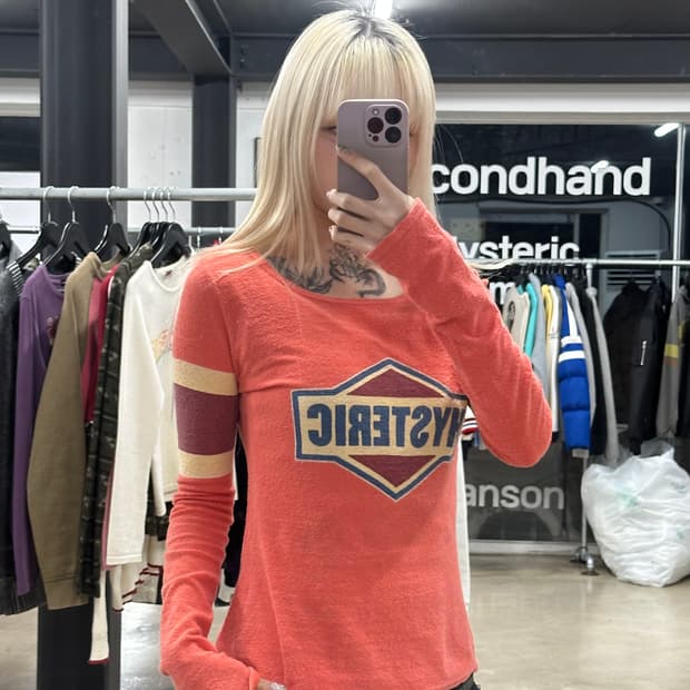 히스테릭 글래머 긴팔 티셔츠