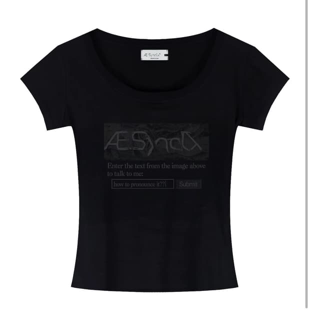 aesynctx baby t-shirt 블랙 사이즈 s