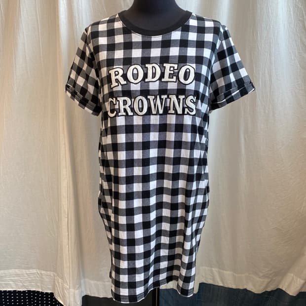 RODEO CROWNS 체크 반팔롱탑(S)