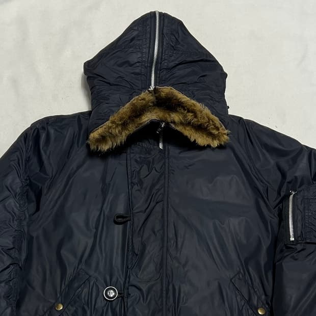 XL 알파인더스트리 n2b 네이비 퍼 항공자켓