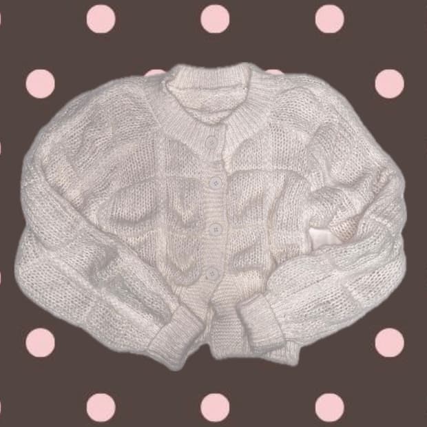 에이블리 알파카 크롭 가디건