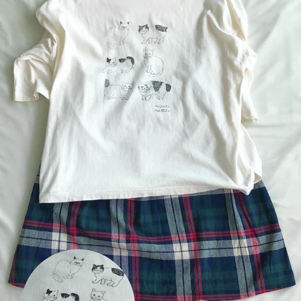 사만사모스 고양이 티셔츠