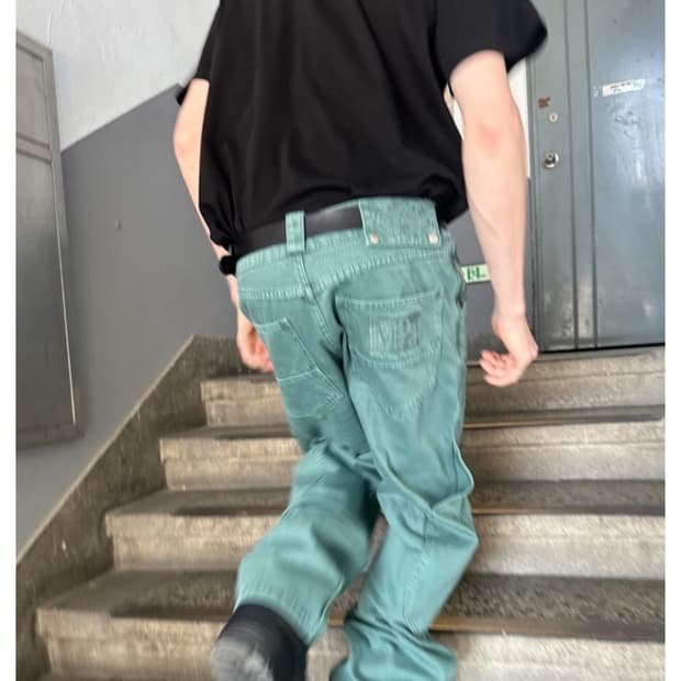 플라스틱프로덕트 MPa CALF POCKET PANTS (EMERALD)