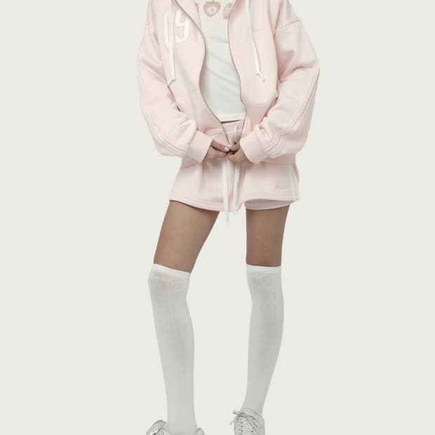 클리시어 09 후드집업 핑크 새상품