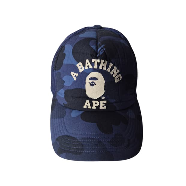 BAPE) 베이프 Og 컬리지 로고 캡 블루