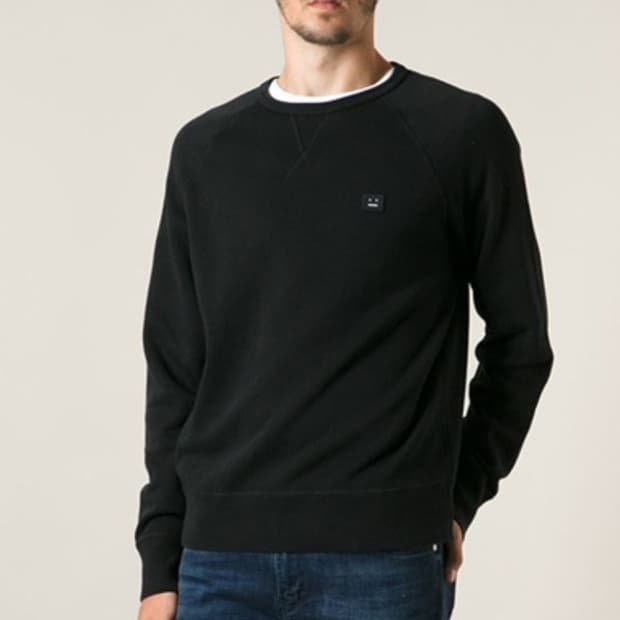 100~105/ 아크네 스튜디오 컬리지 페이스 맨투맨