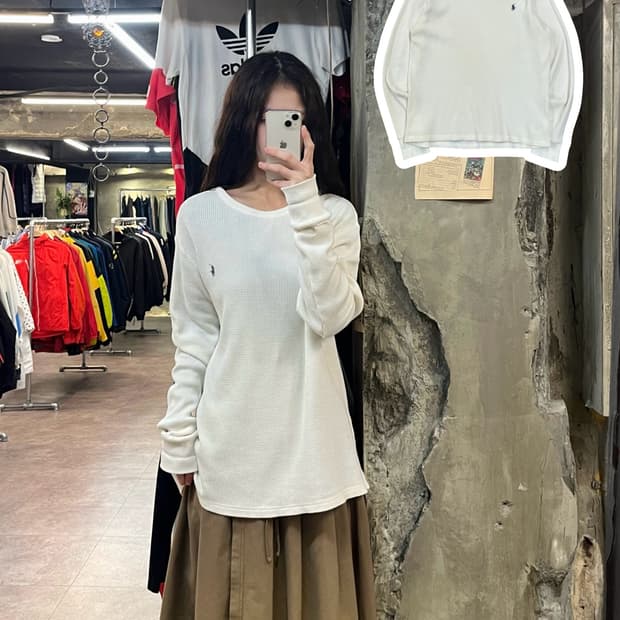 폴로 랄프로렌 와플티 화이트 XL #csz1979