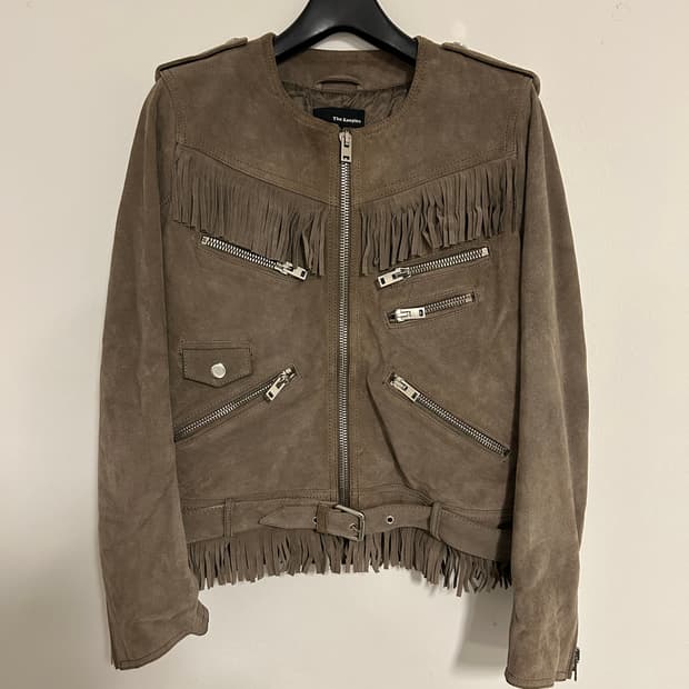 The Kooples 웨스턴 프린지 스웨이드 가죽자켓
