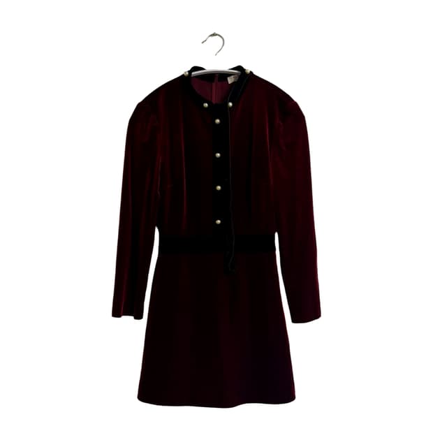 산드로 벨벳 진주 원피스