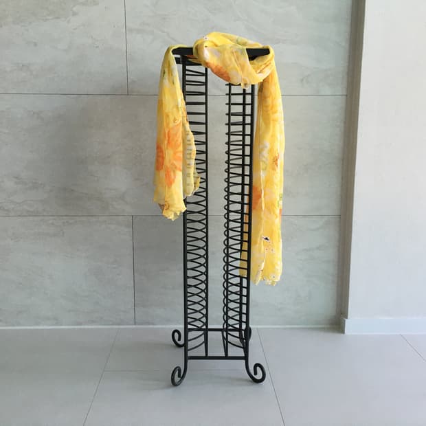 floral chiffon scarf