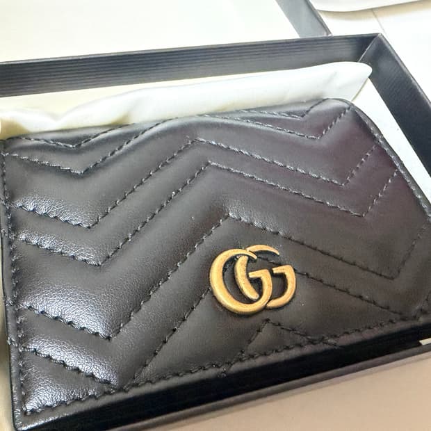 [새상품] 구찌 마몬트 마틀라세 레더 반지갑