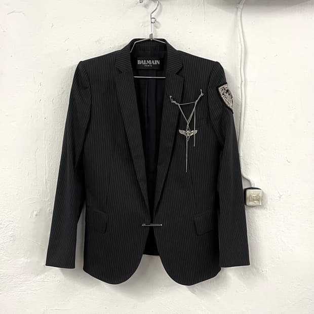 발망 2011SS 데카르넹 세이프티핀 체인 블레이저