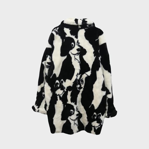 90's 레어빈티지 아트 퍼코트 64374