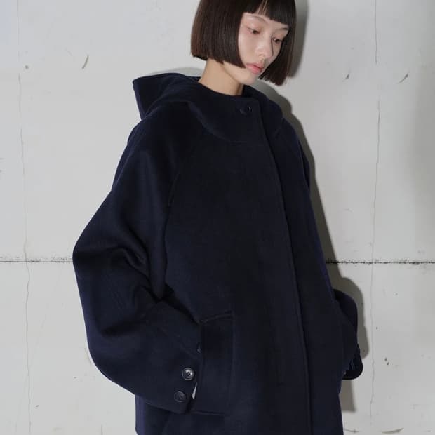 타입서비스 Hooded Half Coat [Navy]