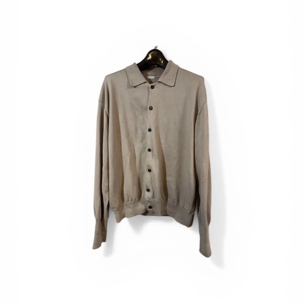 아프레쎄 코튼 폴로 카라 가디건