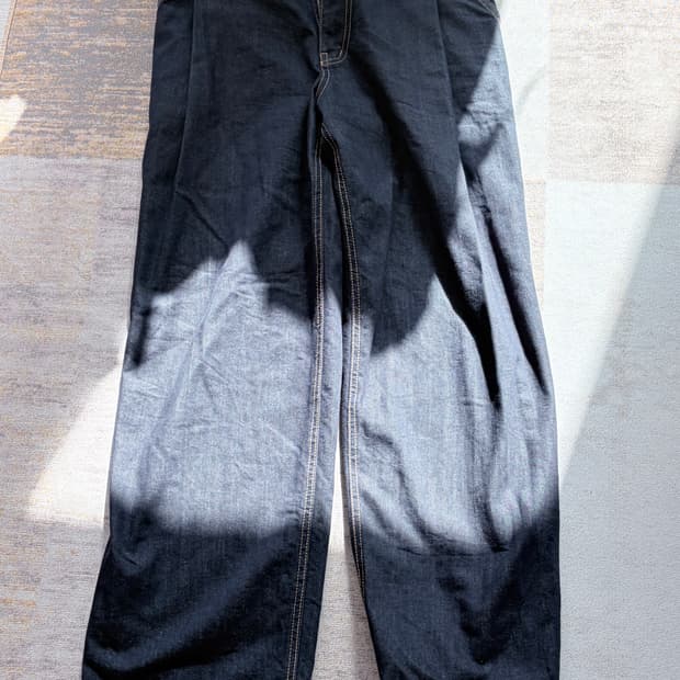 넌블랭크 생지 와이드 핏 데님