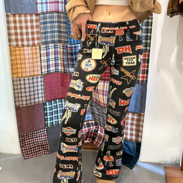 히스테릭글래머 리버시블 밴딩 부츠컷 팬츠