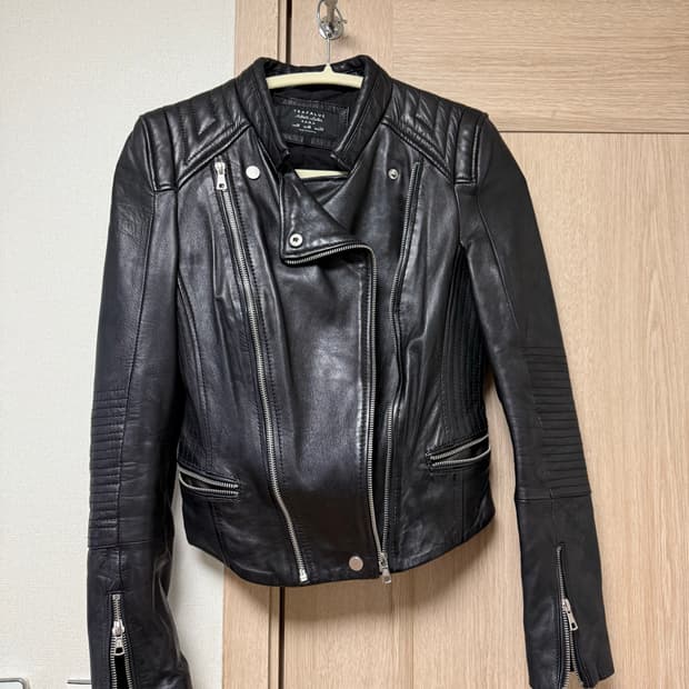 자라 트라팔룩(TRAFALUC) 양가죽 라이더 자켓 M