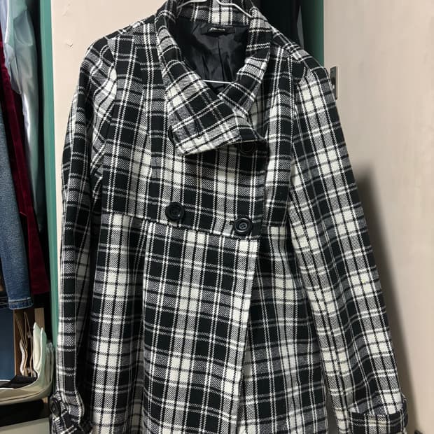 갸루 체크 자켓