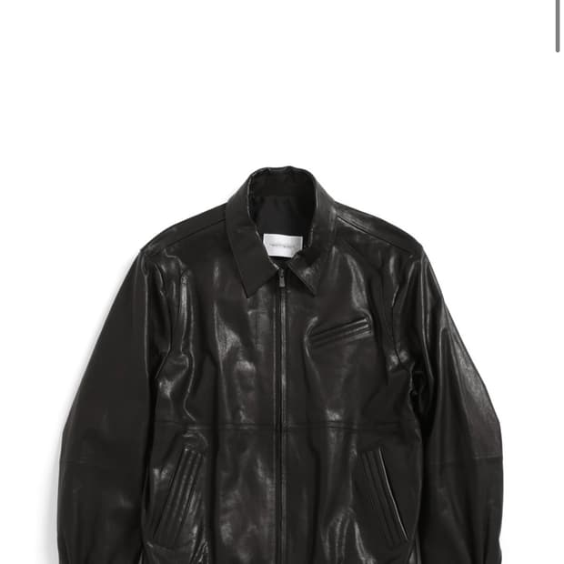 해칭룸 스티치 볼륨 레더 자켓 블랙 3사이즈