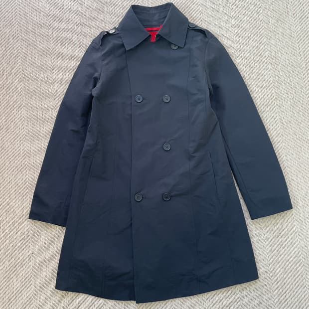 막스앤코 더블브레스트 미니멀 트렌치 코트