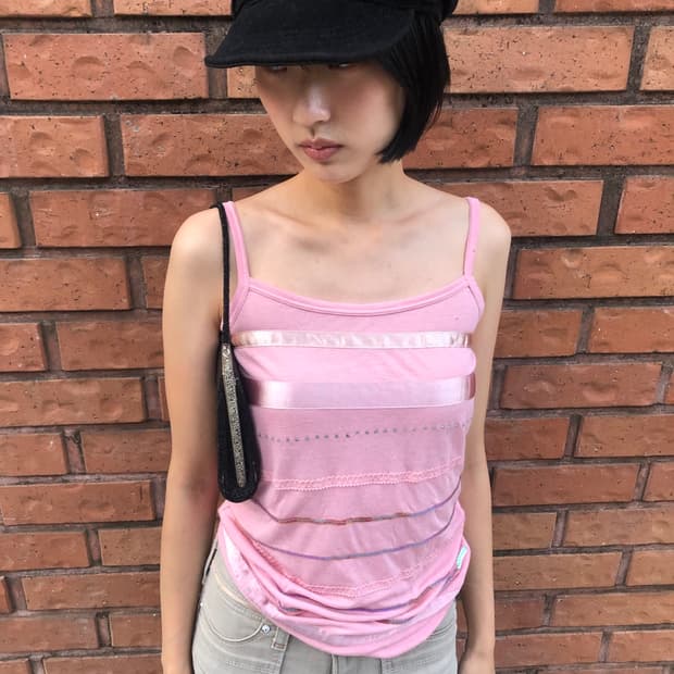 pink sequin sleeveless