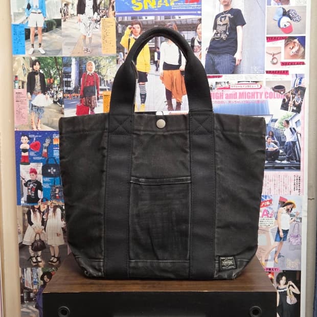 요시다포터 캔버스 블랙미니토트백