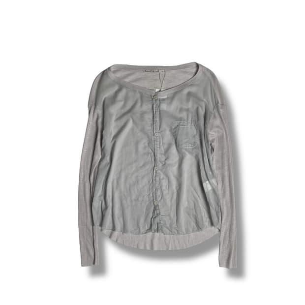 Transit 패브릭 레이어드 그레이 가디건 ( italy)  