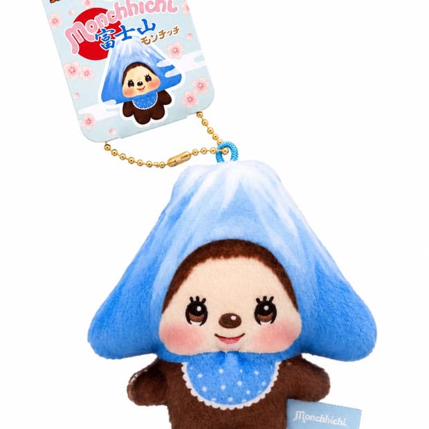 후지산 몬치치 봉제 인형 키링