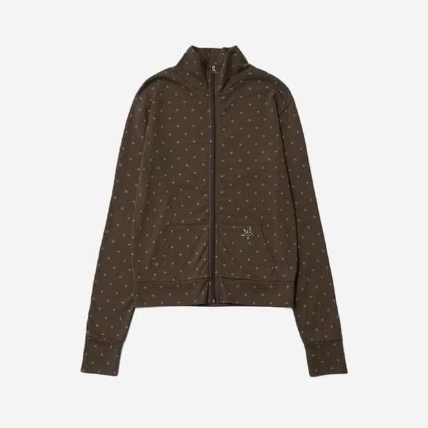 잇자바이브 DOT SYMBOL ZIP UP - KHAKI FREE