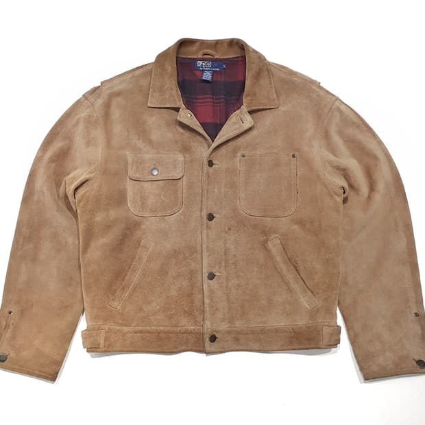 폴로 90s 덩가리 스웨이드 트러커  L (105-110)