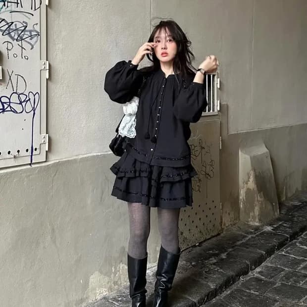 플레따 비즈셋업 블랙