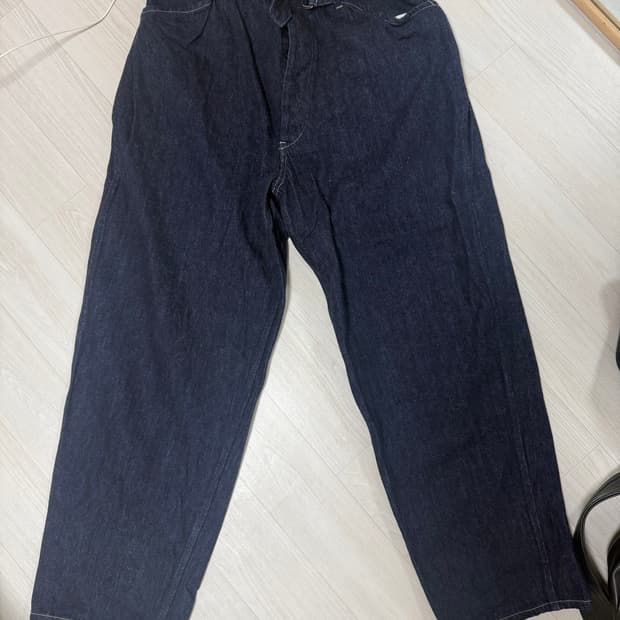 코모리 데님 벨티드팬츠 인디고 4 사이즈