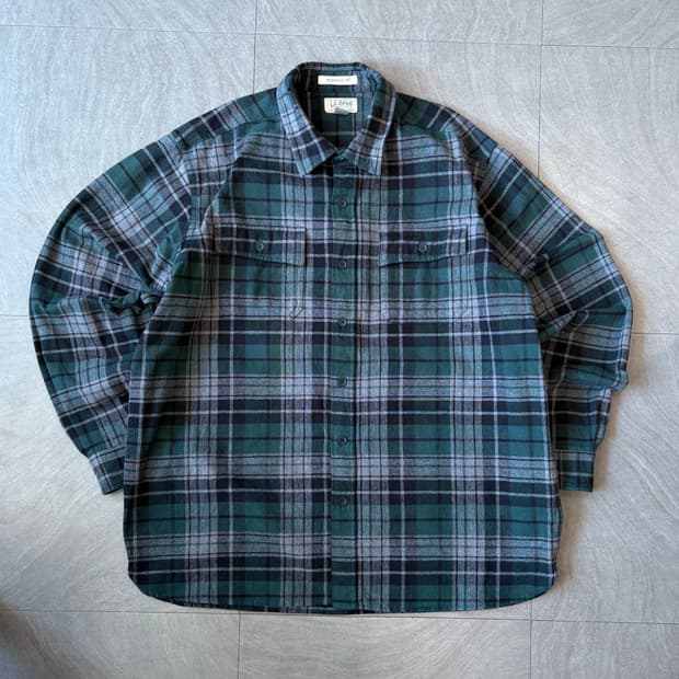 L.L.bean 정품 엘엘빈 체크 코듀로이 긴팔 셔츠