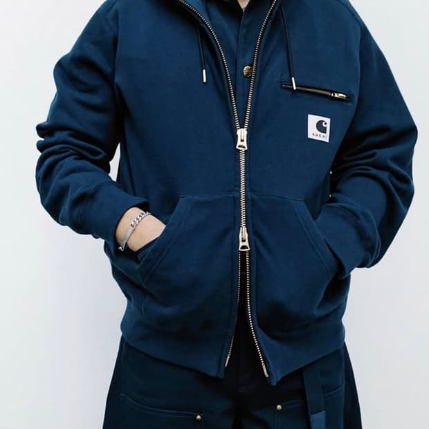 사카이x칼하트 26ss 코튼저지후드 네이비