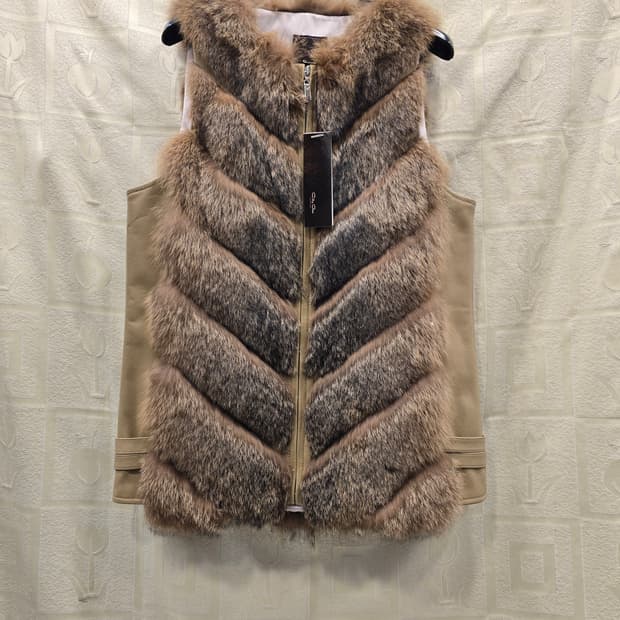 새상품) 씨티지 City Gee 천연 양가죽 폭스 베스트 55