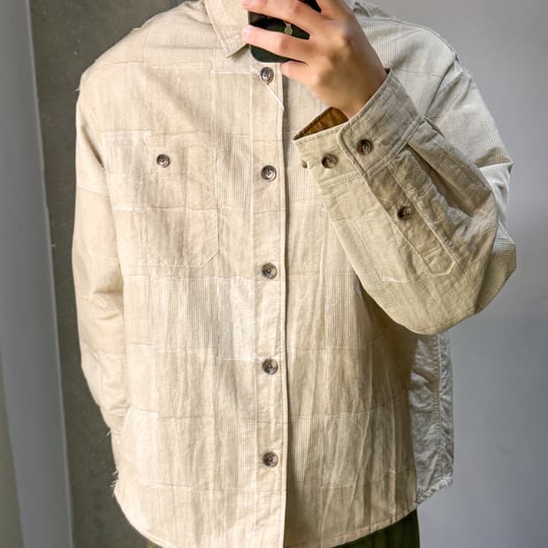 퍼버즈 체크 푸퍼 셔츠