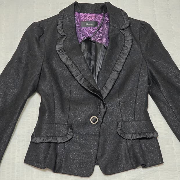 Roem) 빈티지 글리터 나나깔 오네갸루 고딕로리타 자켓마이