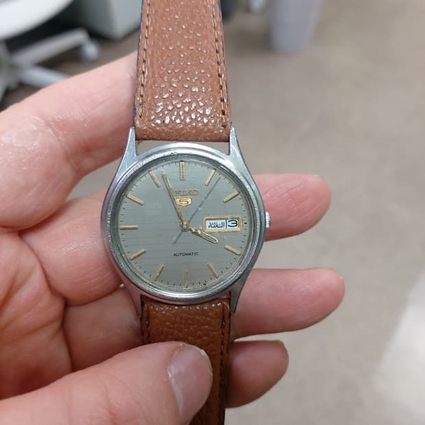 세이코5 오토매틱 가죽 시계