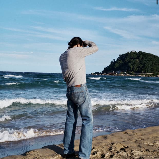 mono prive 텍스쳐 롱슬리브 그레이