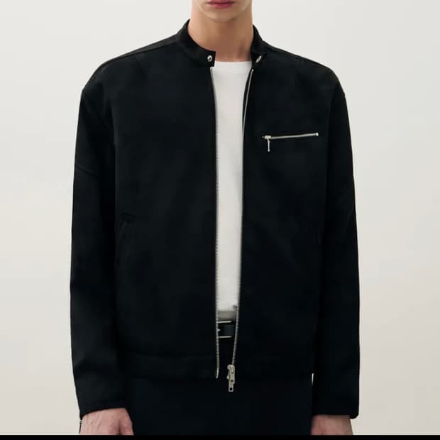 드로우핏 바이커 싱글 스웨이드 자켓 [BLACK