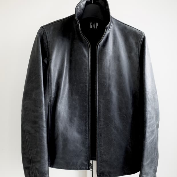 90s old gap 풀집 레더자켓