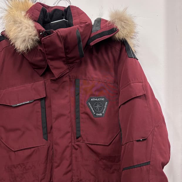 TBJ NEARBY 덕다운 너구리털 쉐르파 패딩