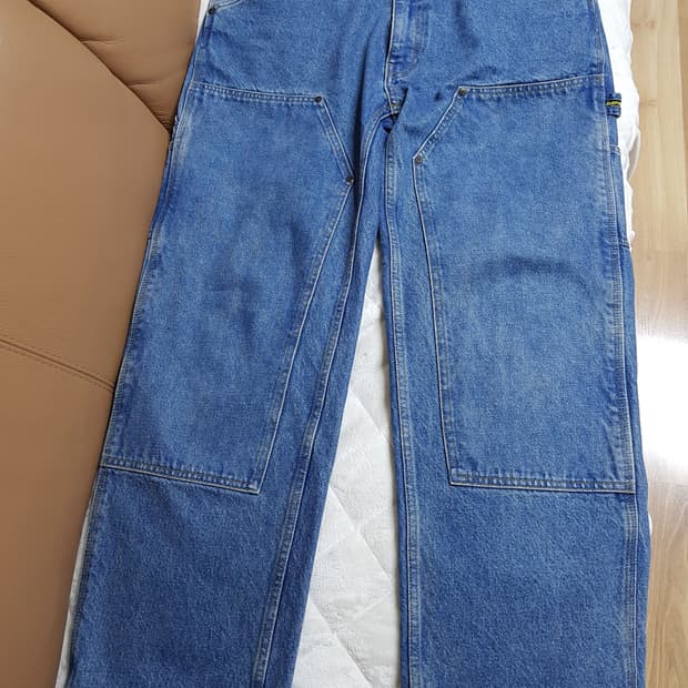 슈프림 더블니 데님 팬츠 진 워시드 인디고 24SS