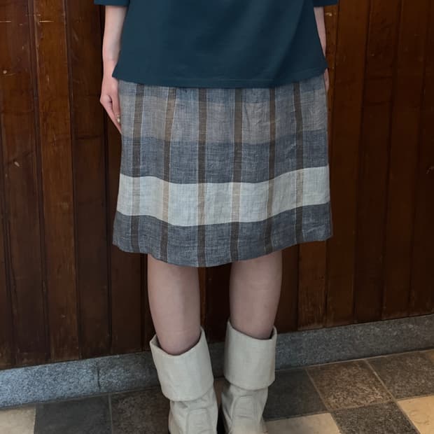 donna crre linen skirt